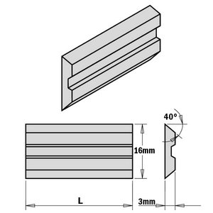 Obliavimo peiliai 2 vnt. HPS 130x16x3 ´´CENTROLOCK´´ 