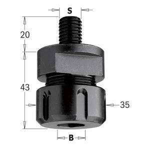 Griebtuvas be įvorės S=M14X2 įvorė ER20 