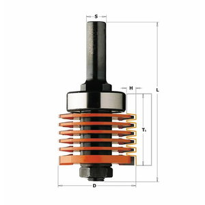 Finger joint router bit S=1/2'', D=47,6mm 