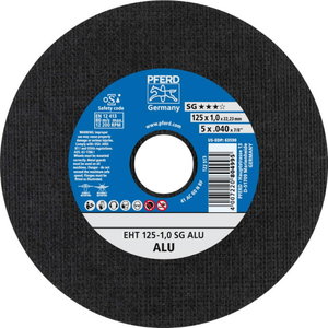 Pjovimo diskas SG ALU aliuminiui 125x1mm, Pferd