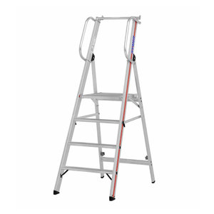 Platform ladder with handrail, 4 steps 8080