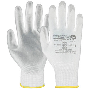 Gloves Micro-Tech, polyester, white 7