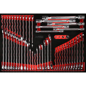 Screw spanner set in foam insert, 53 pcs, KS Tools