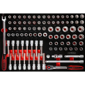 1/2” hylsyavainsarja vaahtomuovisisäkkeessä, 95-os, KS Tools