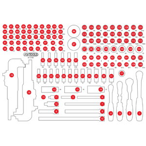 Empty foam insert for 811.0156, KS Tools