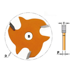 Griovelių freza Z3 TCT F=8 D=47.6X2 