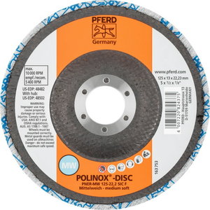 Pulēšanas disks 125mm SIC-F Medium-Soft PNER-MW Polinox 