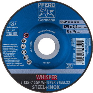 Grinding wheel 125x7mm SGP Whisper STEELOX, Pferd