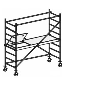 Mobile aluminum scaffolding 8371/, Hymer