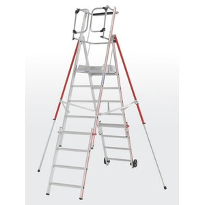 Trepes ar platformu 10 pakāpieni, 2,61-3,56m ProTect 8484