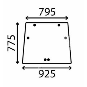 Front glass KUBOTA STV32 STV36 STV40