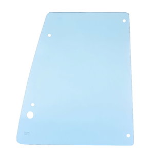 Door glass, upper, tempered for backhoe