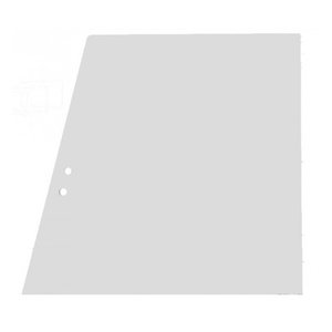 Door glass, small, tempered for JCB/VOLVO skidsteer