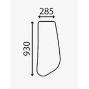 Side glass, LH for JCB/CASE with sumitomo cabin excavators 
