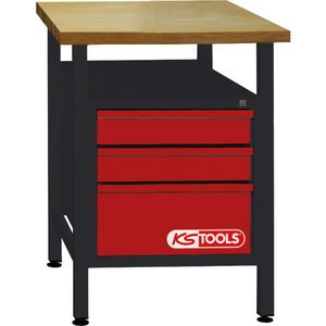Workbench with 3 drawers 600x840x600mm, KS Tools