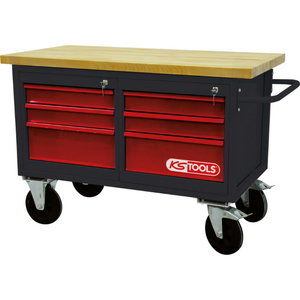 Mobile workbench with 6 drawers 1200mm, KS Tools