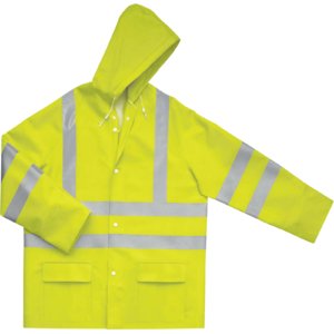 Product image of: Rain coat 900VESHV, hi-vis CL3, yellow XL, Delta Plus