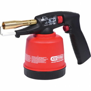 Universal cartridge soldering torch with piezo ignition, red, KS Tools
