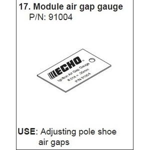 Ignition air gap gauge, ECHO
