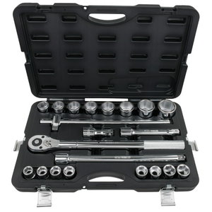 3/4" CLASSIC galvučių komplektas 21 vnt,  imperial 3/4´´-2´´