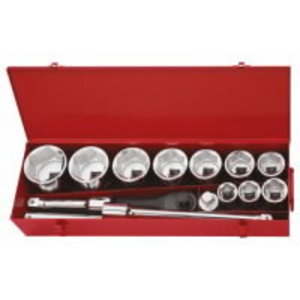 Socket set 1" 36-80mm 15-pcs, KS Tools