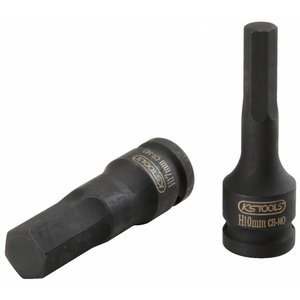 Smūginė galvutė antgalis  šešiabriaunė, ilga 1/2" 6mm, KS Tools