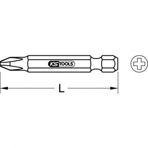 Product image of: 1/4" uzgali 50mm PH1 5pcs, KS Tools