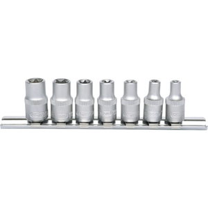 Socket 1/4 set Torx E4-E11 7 pcs, KS Tools