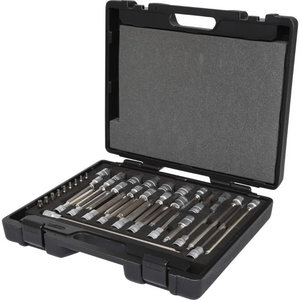 1/4´´+1/2´´ auton kärkihylsysarja, 38-os, KS Tools