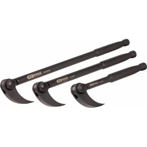 Adjustable joint roll head pry bar set 