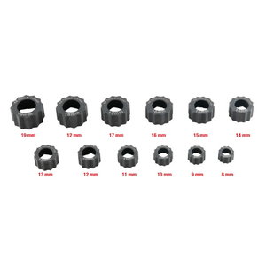 Specialus veržlių išsukimo komplektas, 12 vnt 8-19mm, KS Tools