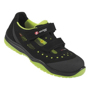 Darba sandales Meneito Ritmo, S1P ESD SRC, melnas/dzeltenas, Sixton Peak