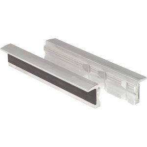 Aluminium bench vice protective jaws with trapezoid notches,, KS Tools