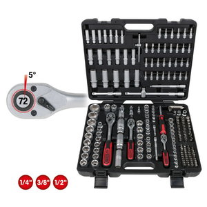 Galvučių komplektas, 1/4+3/8+1/2'' 195 vnt., KS Tools