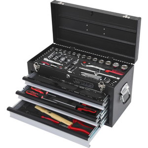 Tööriistakomplekt 1/2+1/4´´ AF kohvris 99 osa ChromePlus KST, KS Tools