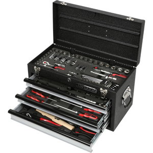 Universalus įrankių kompl.1/4"+3/8" CHROMEplus, 99 vnt, KS Tools