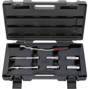 spark plug set 3/8" 7-pcs CHROME+