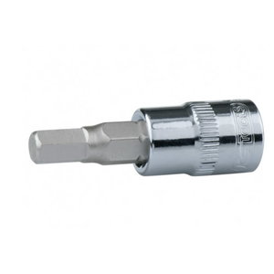 1/4" CHROME Bit socket hexagon 3mm