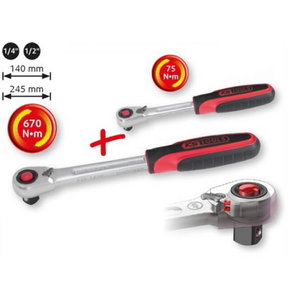 Sprūdratu komplekts 1/4"-1/2" 2 gab. SLIMPOWER, KS Tools