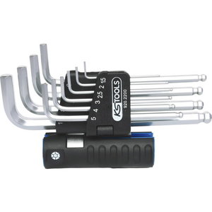 3 in 1 Hexagon key wrench set,10 pcs long, ball ended, KS Tools