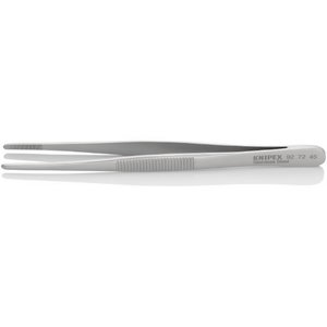 Precision tweezers blunt shape 145mm, stainless, Knipex