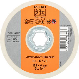 Diskas, veltinis 125mm CC-FR 