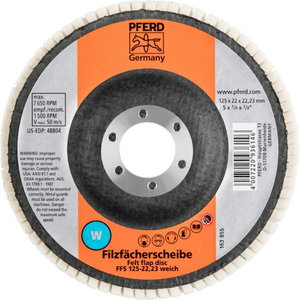 Войлочный лепестковый круг FFS 125mm W (Мягкий), PFERD