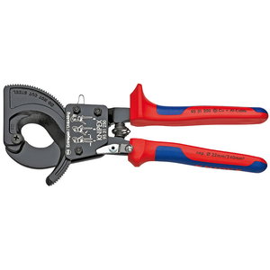 Cable Cutter ratchet action up to D32mm/240mm2, Knipex