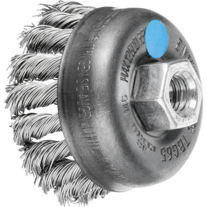 Cup brush TBG Inox 65x22/M14 0,5mm