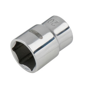 STAINLESS STEEL socket, 1/4" Hex 13mm