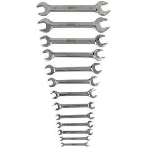 STAINLESS STEEL Open end spanner set, 13 pcs