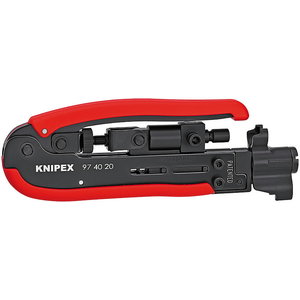Compression tool for F, BNC and RCA connectors, Knipex