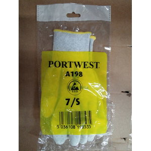 Cimdi, neilona, ESD, PU pirkstu gali 7