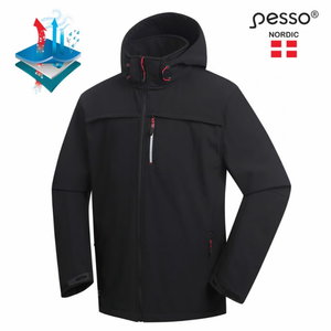 Striukė Softshell  su  gobtuvu Atlanta, juoda, PESSO